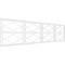 Ekena Millwork Set of Four Panels for 94 1/2"W x 24 1/4"H Kiowa Fretwork Wainscot Wall Paneling WPKP12X01X47KWA - alternate 1